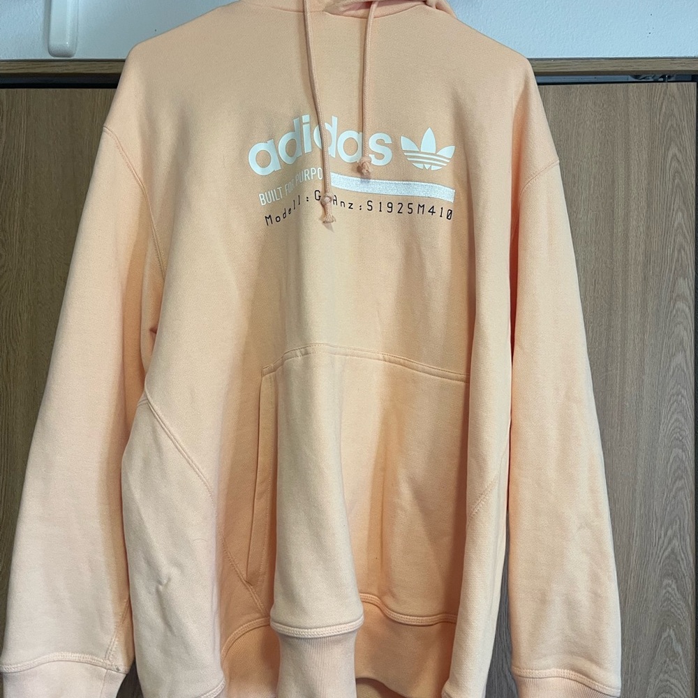 Adidas peach / pink hoodie size XL
